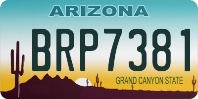 AZ license plate BRP7381