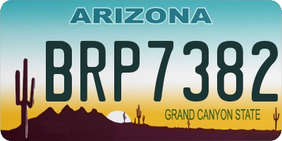 AZ license plate BRP7382