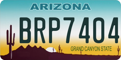 AZ license plate BRP7404
