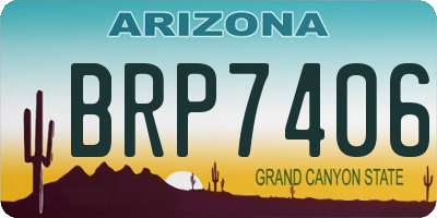 AZ license plate BRP7406