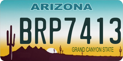 AZ license plate BRP7413