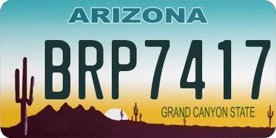 AZ license plate BRP7417