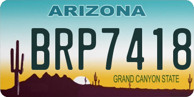 AZ license plate BRP7418