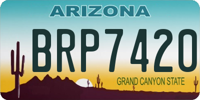 AZ license plate BRP7420