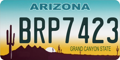 AZ license plate BRP7423