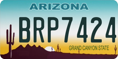 AZ license plate BRP7424