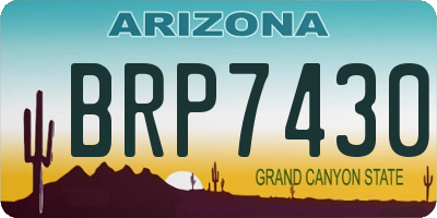 AZ license plate BRP7430