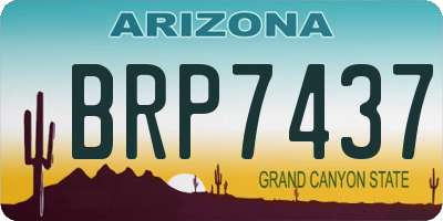 AZ license plate BRP7437