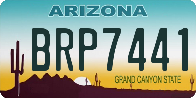 AZ license plate BRP7441