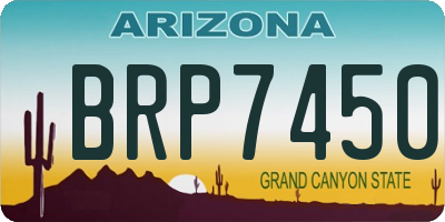 AZ license plate BRP7450