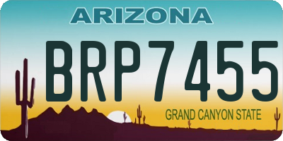 AZ license plate BRP7455