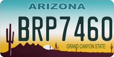 AZ license plate BRP7460