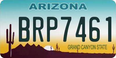 AZ license plate BRP7461