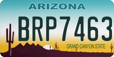 AZ license plate BRP7463