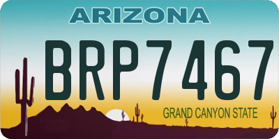 AZ license plate BRP7467