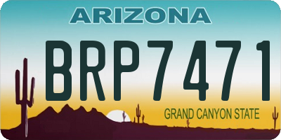 AZ license plate BRP7471