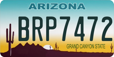 AZ license plate BRP7472