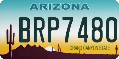 AZ license plate BRP7480