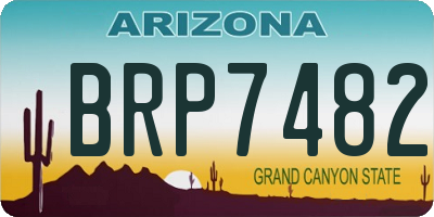 AZ license plate BRP7482