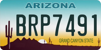 AZ license plate BRP7491