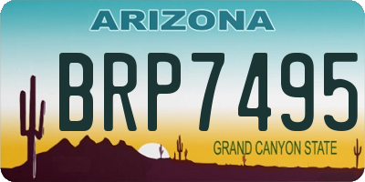 AZ license plate BRP7495