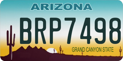 AZ license plate BRP7498