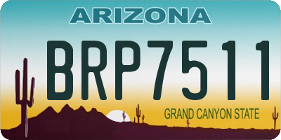 AZ license plate BRP7511