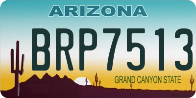 AZ license plate BRP7513