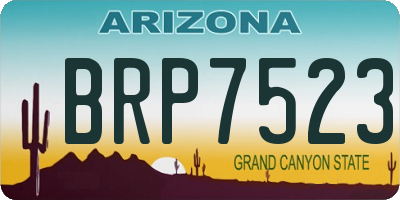 AZ license plate BRP7523