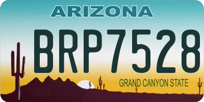 AZ license plate BRP7528