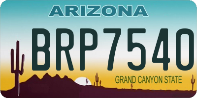AZ license plate BRP7540