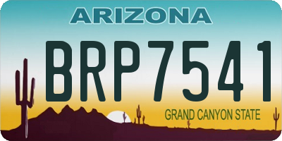 AZ license plate BRP7541