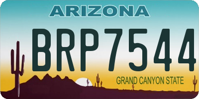 AZ license plate BRP7544