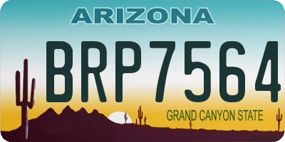 AZ license plate BRP7564