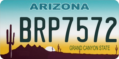 AZ license plate BRP7572