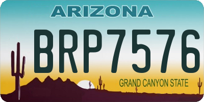 AZ license plate BRP7576