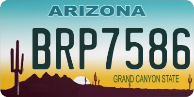 AZ license plate BRP7586