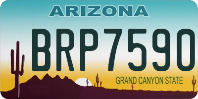 AZ license plate BRP7590