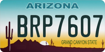 AZ license plate BRP7607