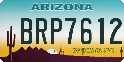 AZ license plate BRP7612