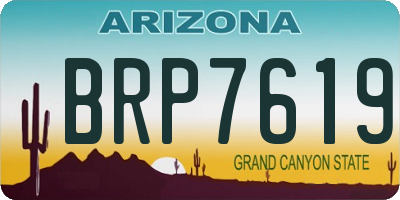 AZ license plate BRP7619