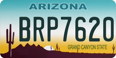 AZ license plate BRP7620