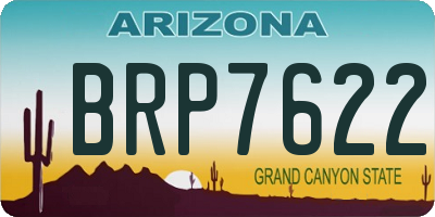 AZ license plate BRP7622
