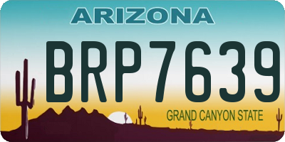 AZ license plate BRP7639