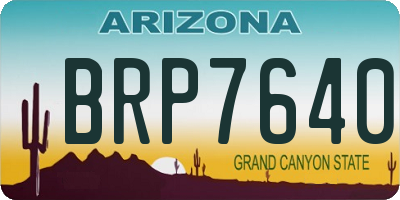 AZ license plate BRP7640