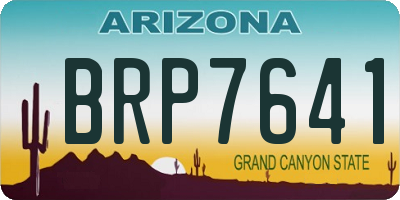 AZ license plate BRP7641