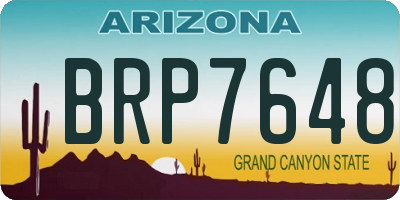 AZ license plate BRP7648