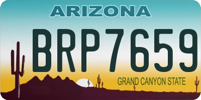 AZ license plate BRP7659