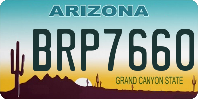 AZ license plate BRP7660