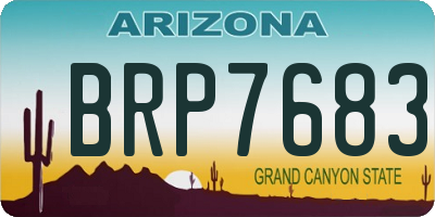 AZ license plate BRP7683